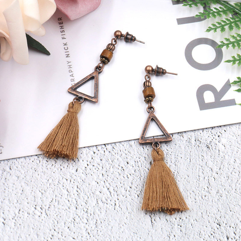 Aretes triangulares  con flecos